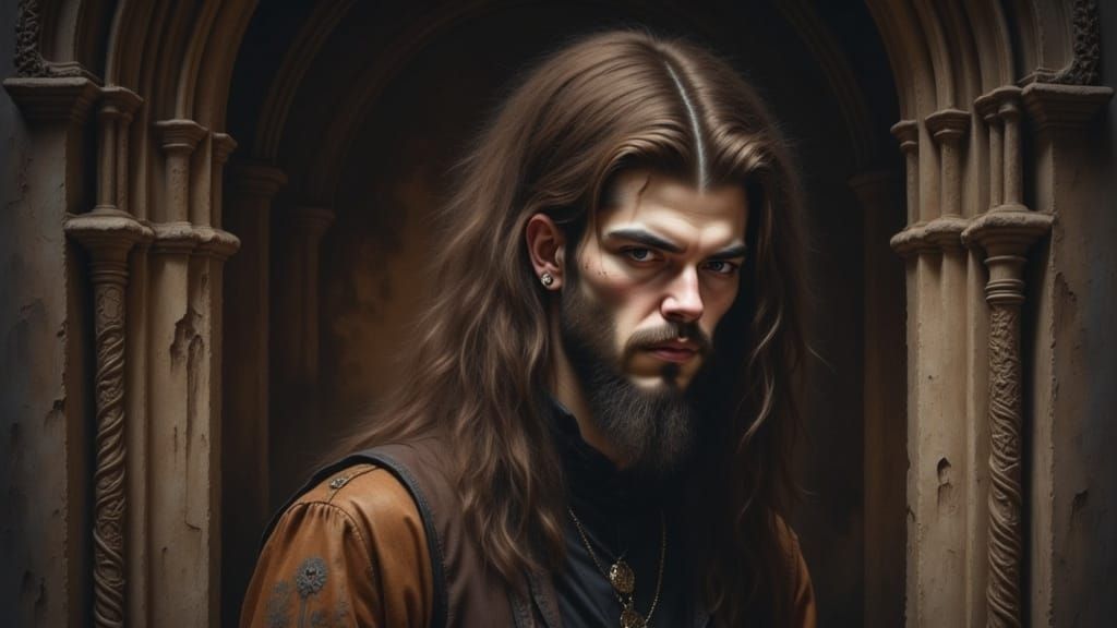 Quasimodo in Gothic Archway, Romantic Style