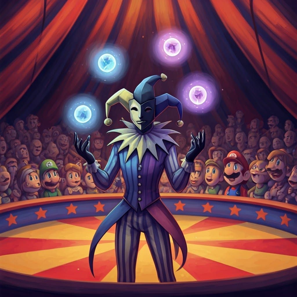 Charming Jester Dimentio Steals the Show in Whimsical Circus...