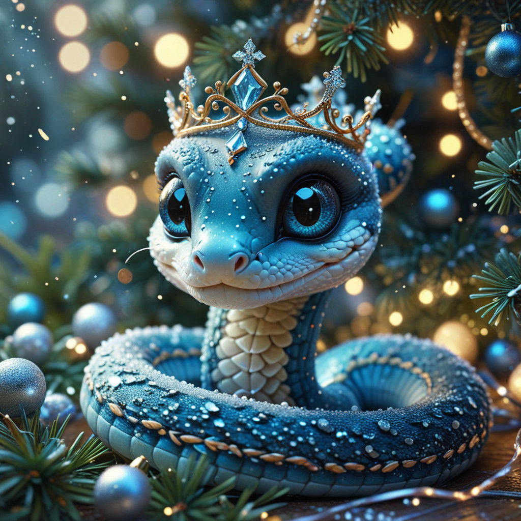 Whimsical Winter Wonderland with Baby Snake Royal