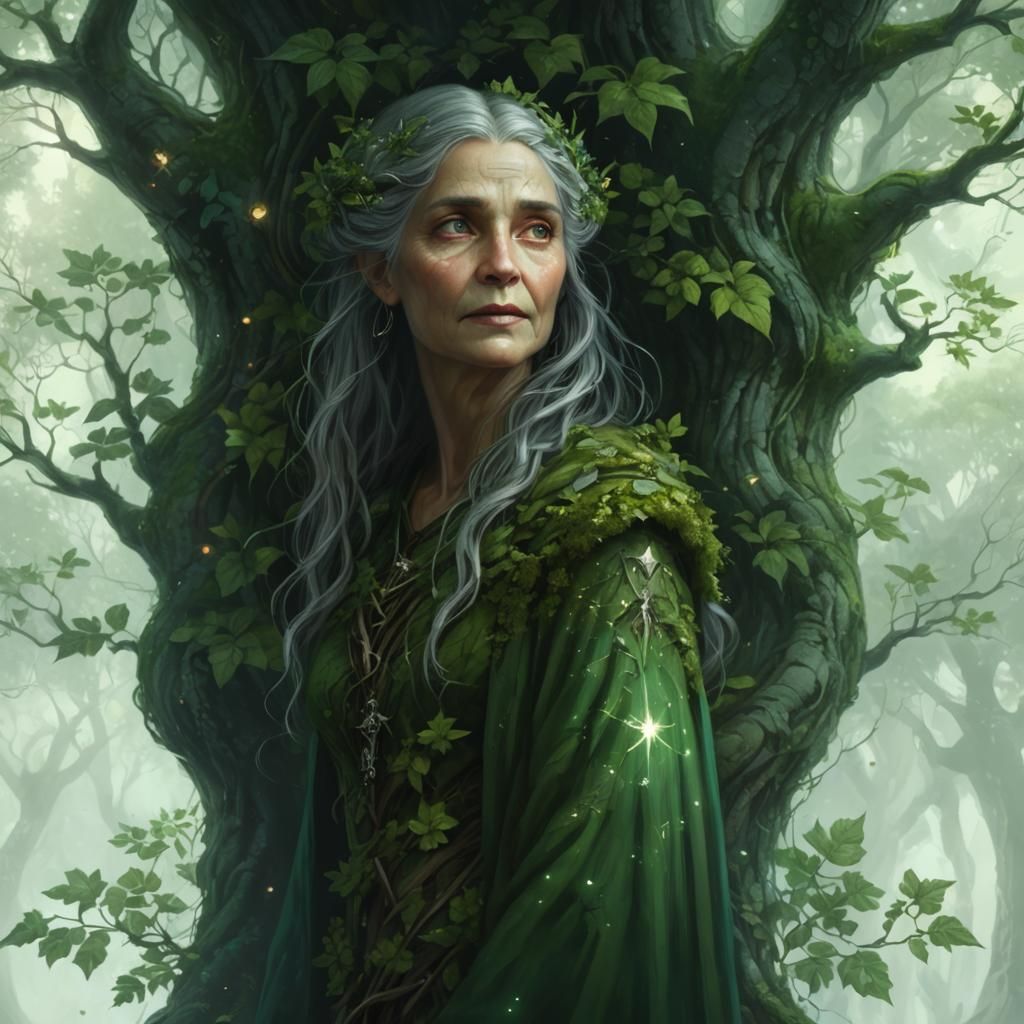 Ent Tree Greenwoman: Emerald Forest Goddess