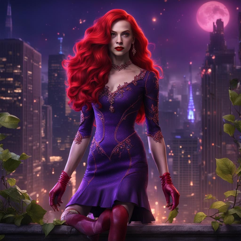 Poison Ivy in Kansas City: Detailed Digital Painting