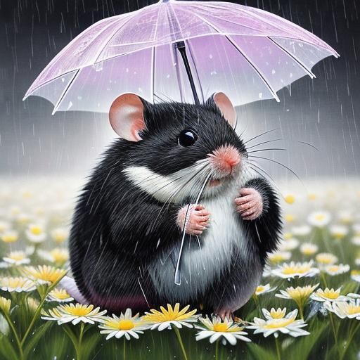 Chunky mouse staying dry!