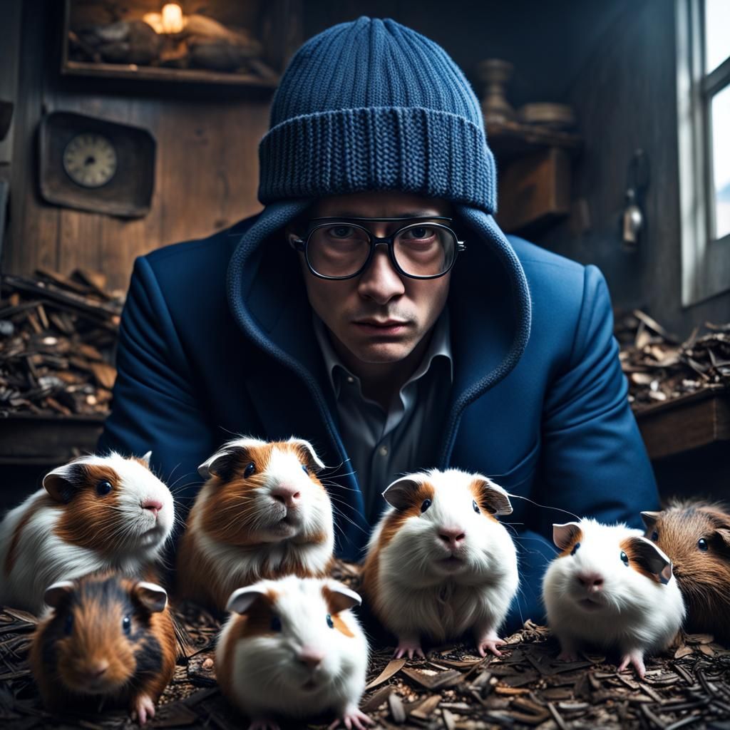 Hyperrealistic Gangster Vader Buried in Guinea Pigs