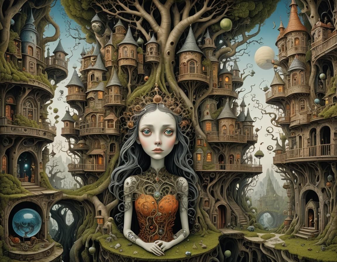 Creepy Girl in Material World: Yerka-Burton Style