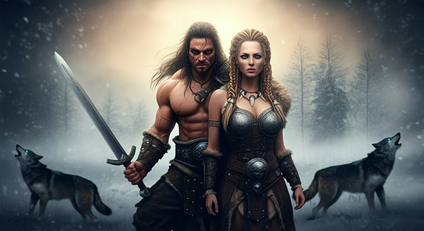 Barbarian Warriors in Blizzard: Cinematic CGI Image