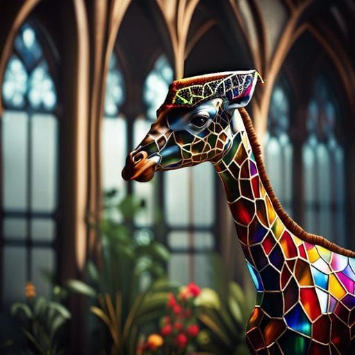 Stained Glass Wizard Hat: A Digital Art Creation