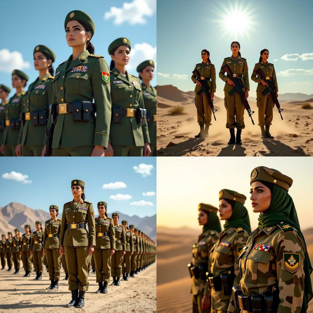 Pakistani Female Army Soldiers in Uniform