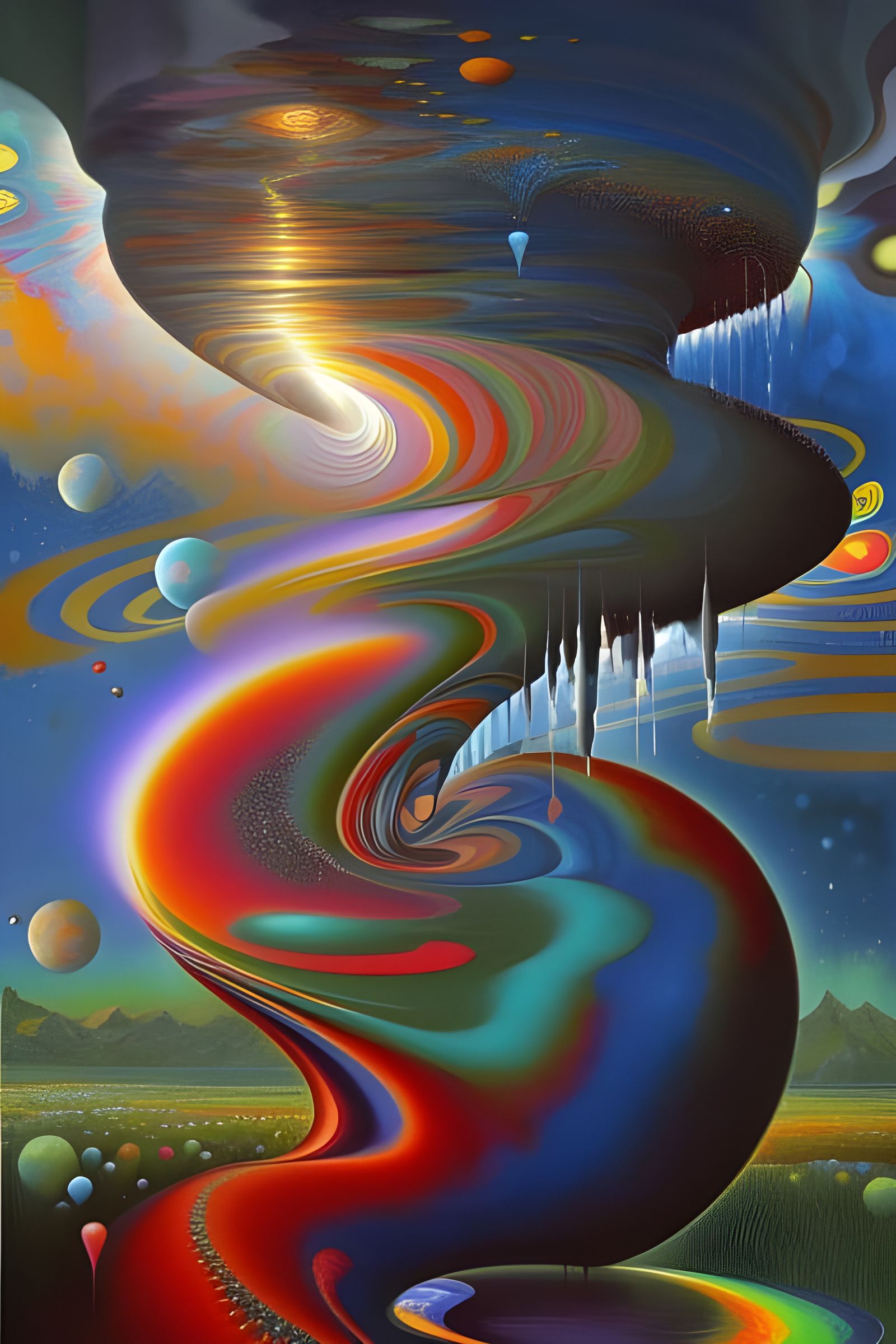 Surreal Reality Drips into Spacetime with Fractal Edges