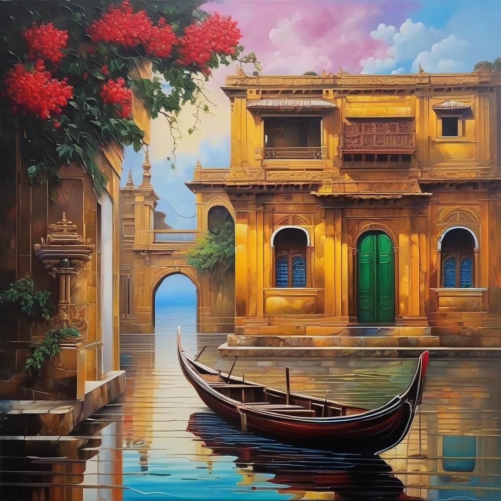 Neo-Romantic Generative Art with Fractal Water Droplets