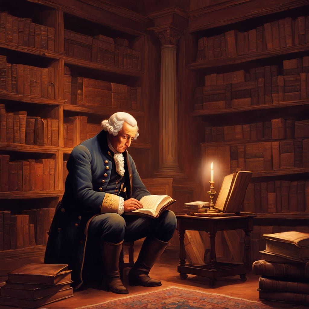 George Washington Prays at Valley Forge in Golden Glow