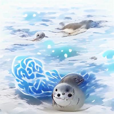 Cute Anime Seal Character