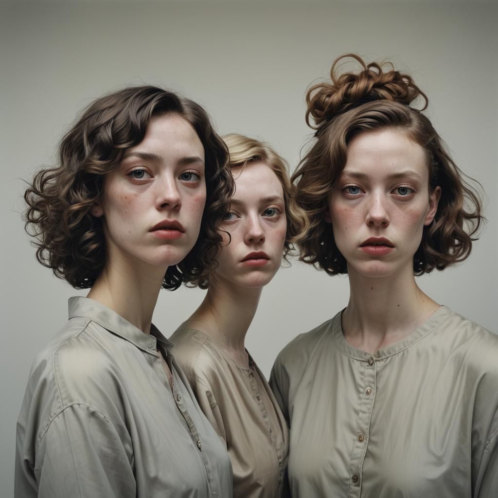 Hyperrealistic Portraits of Curled Bob Hairstyles