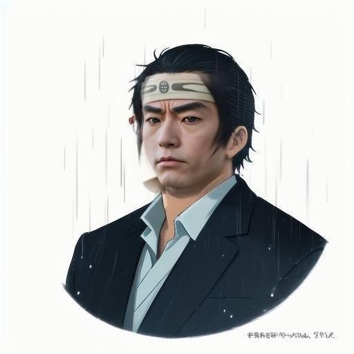 Anime Japanese Salaryman in Cinematic Style