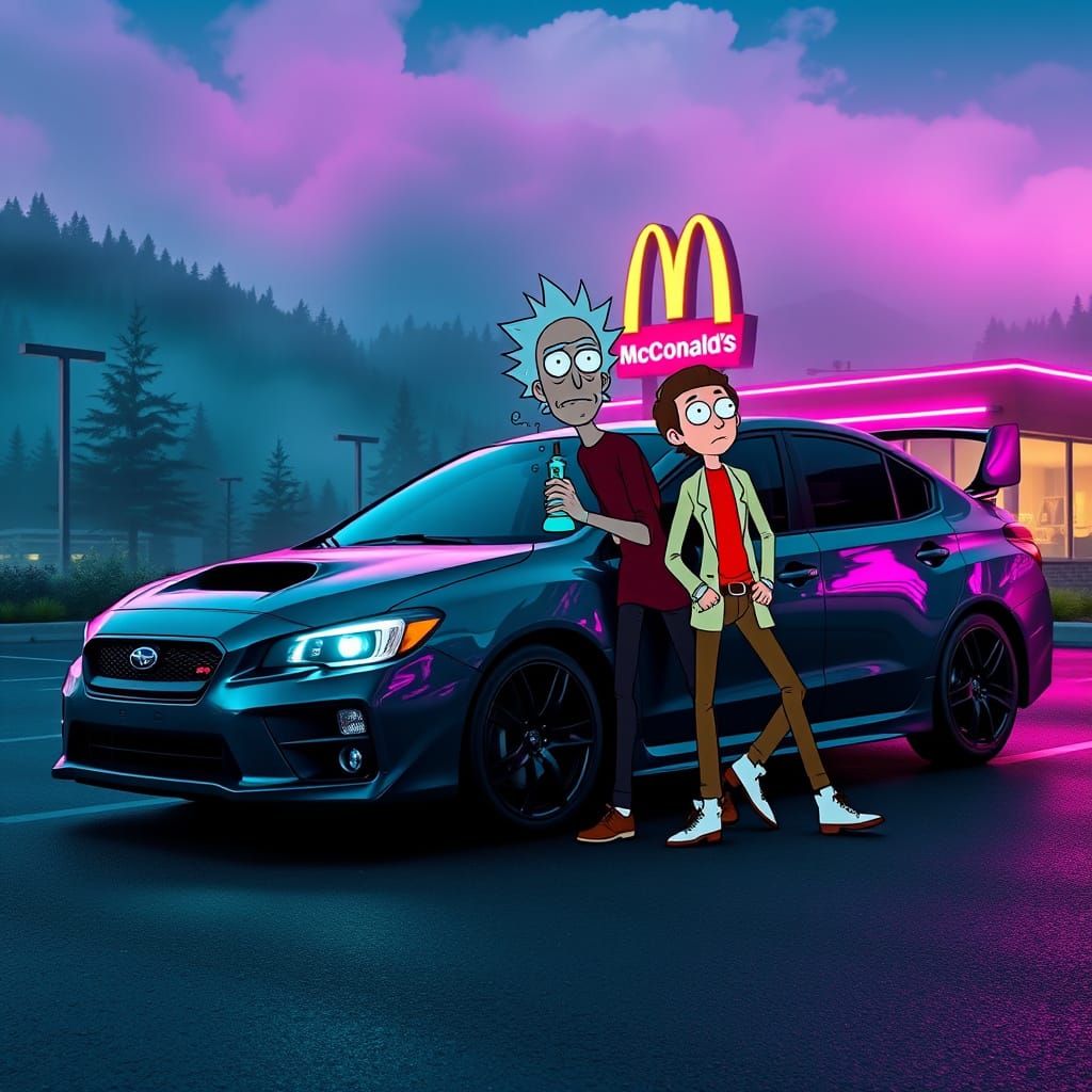 Dark Grey 2013 Subaru WRX Impreza Surrounded by Rick and Mor...