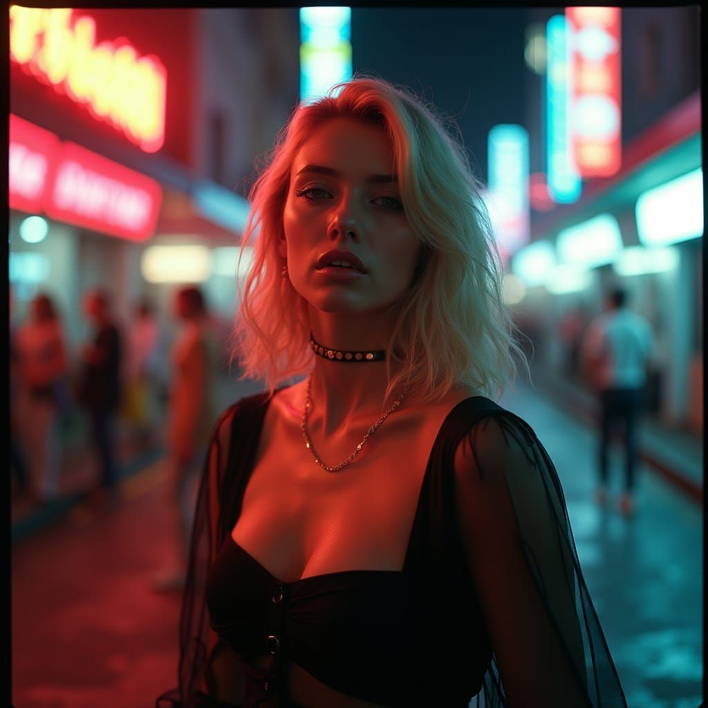 Futuristic Woman with Hollywood Glamour