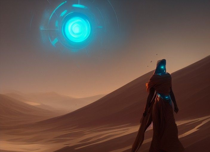 Dune Concept Art in Dramatic Lighting