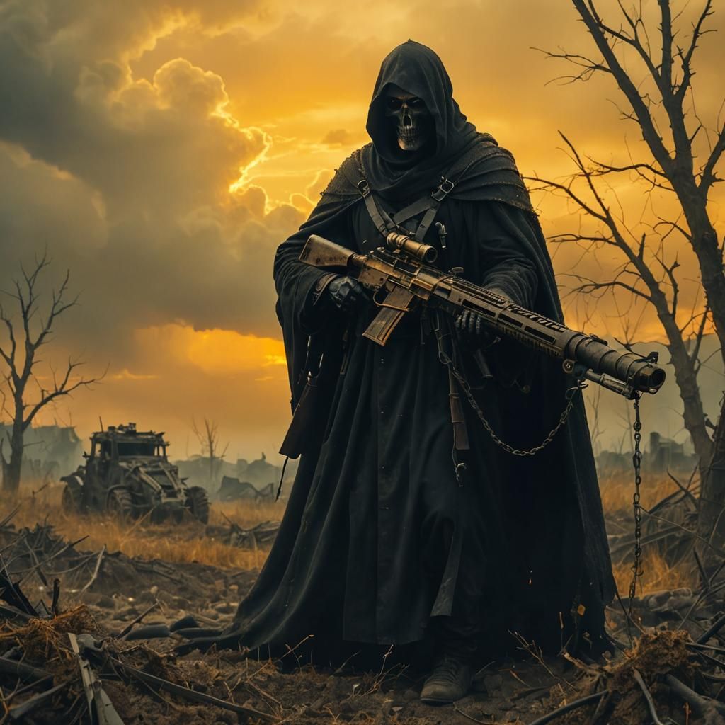 Grim Reaper in Verdun Battlefield Digital Painting