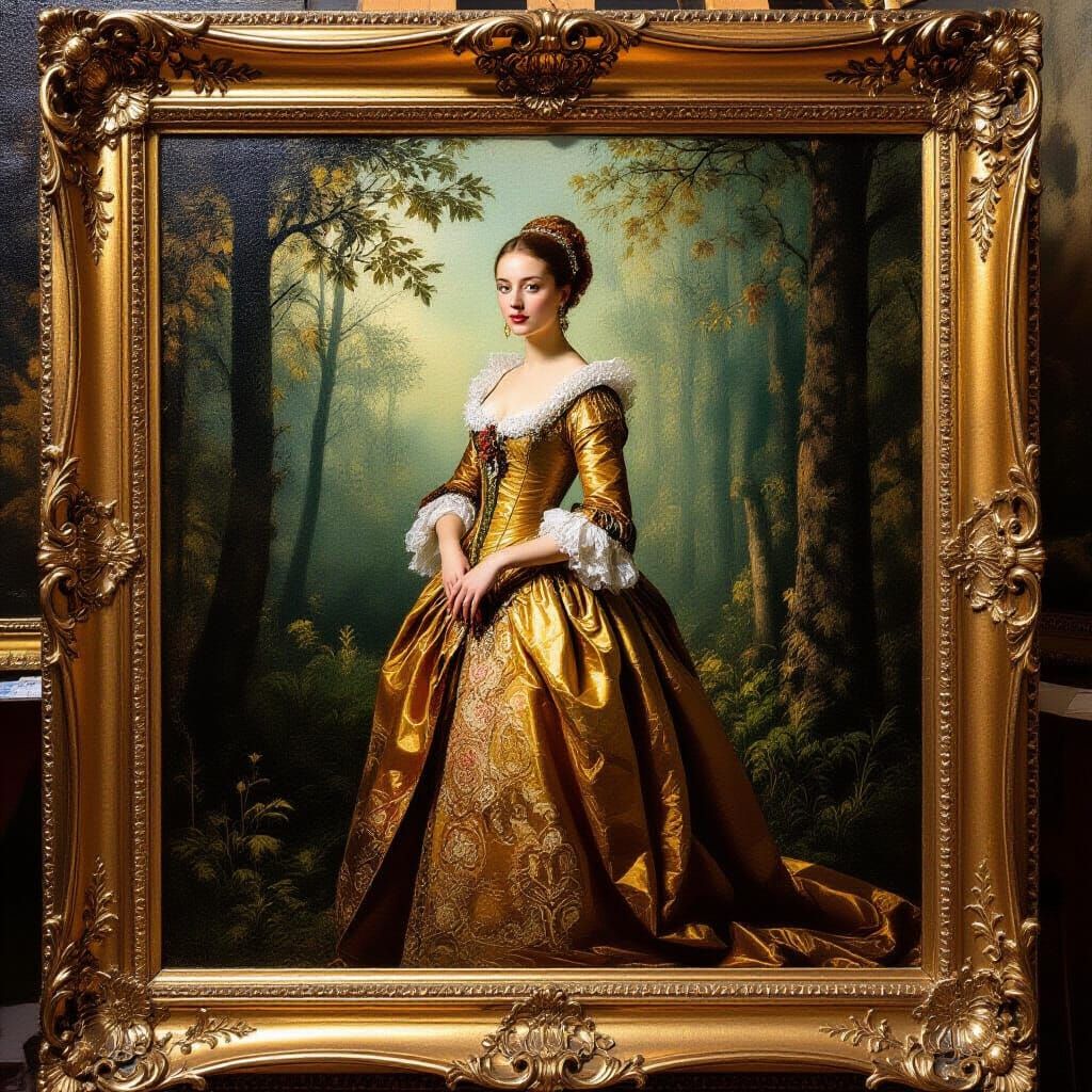 Baroque Portrait in Golden Light