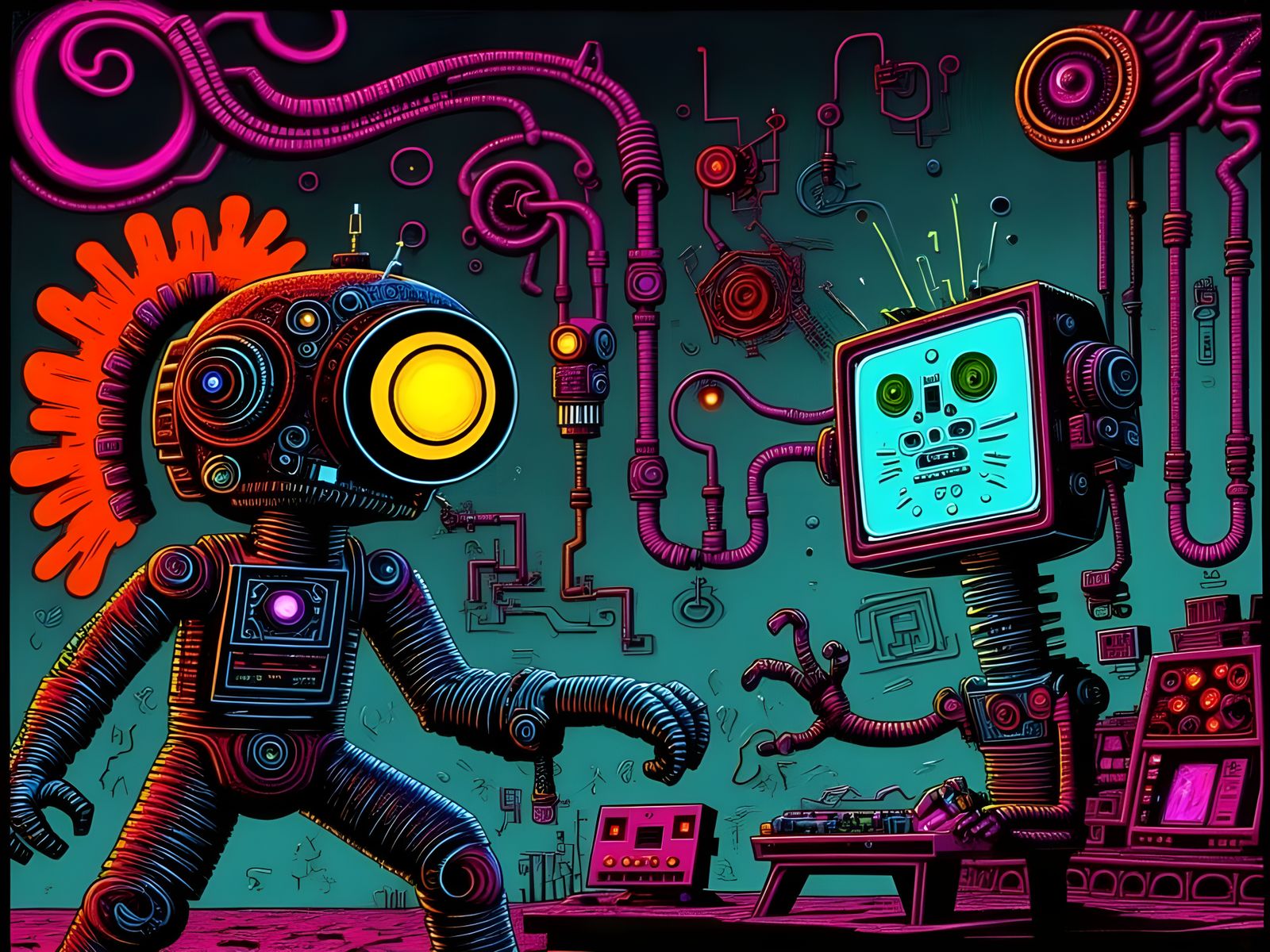 Crooked Robot Plots Destruction in Surrealist Style