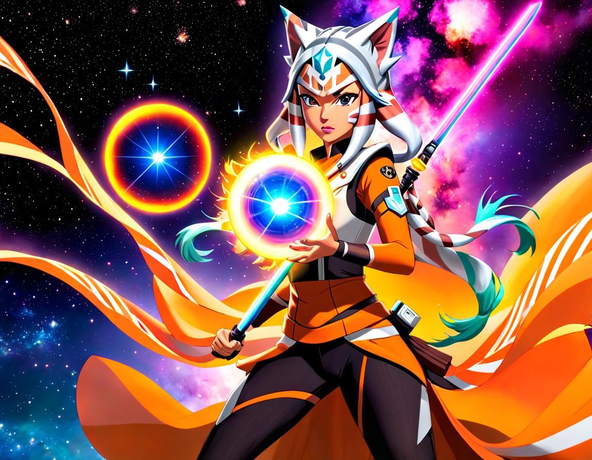 Ahsoka as Naruto: Galactic Warrior in Outer Space