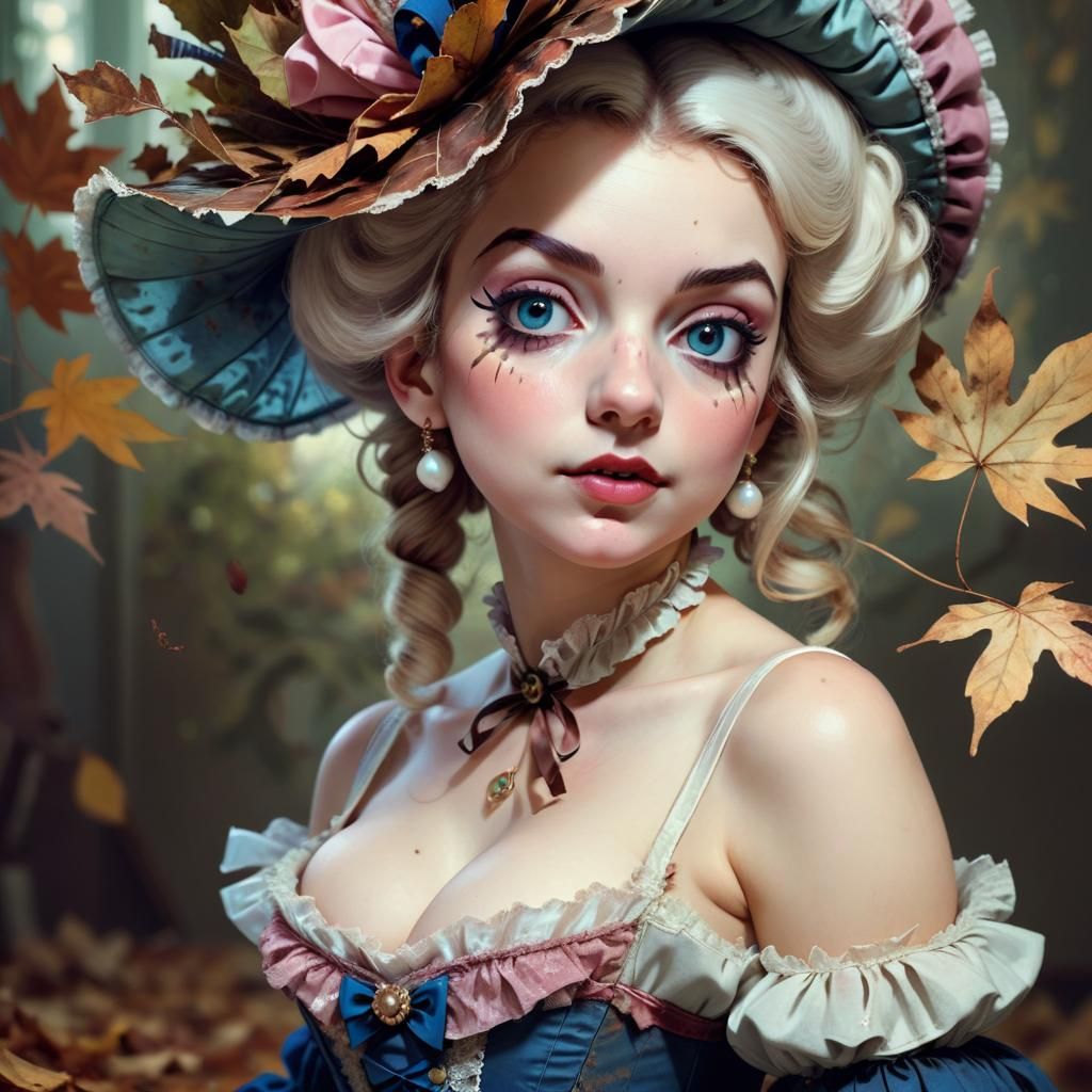 Mario's Sister as Marie Antoinette: Digital Art