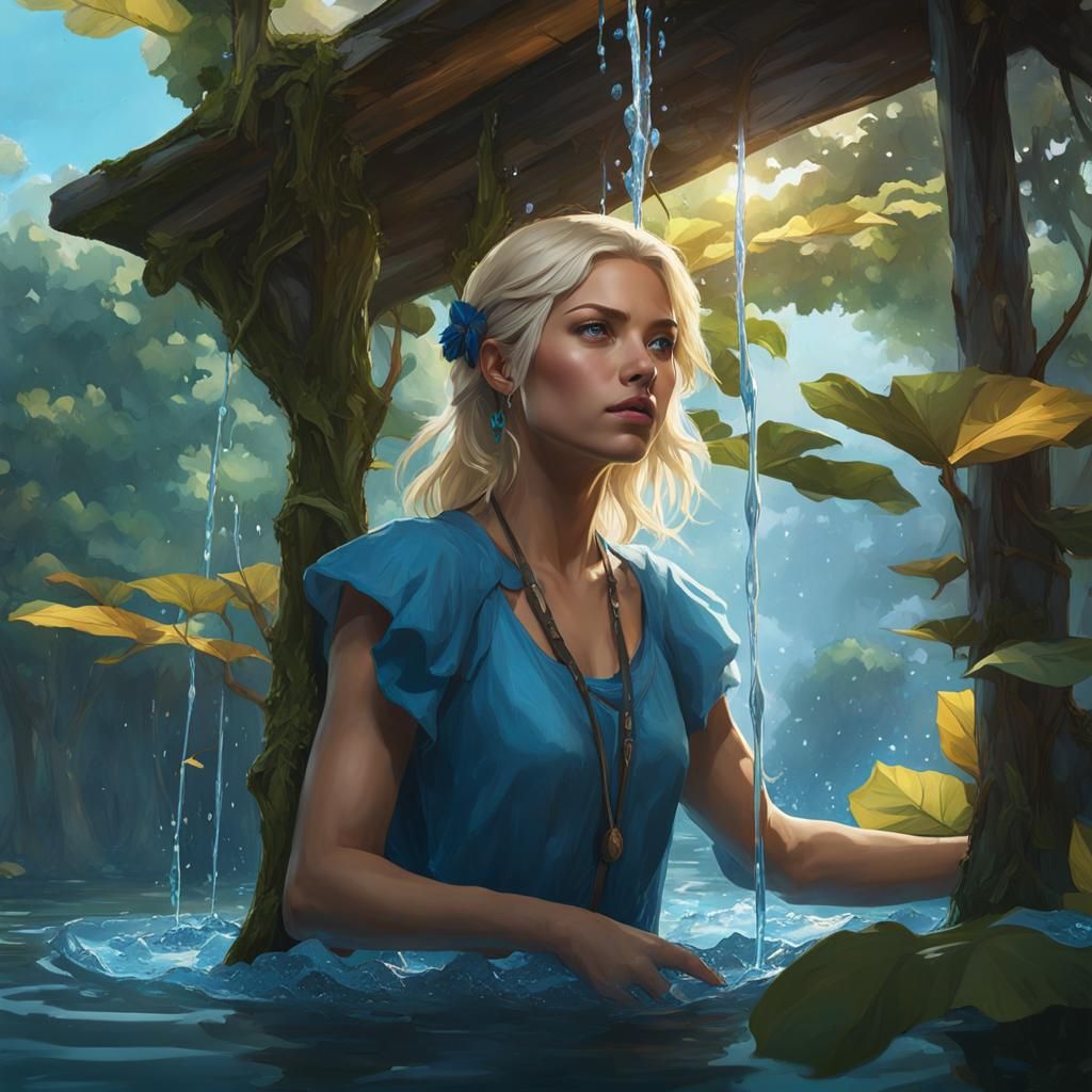 Winged Girl in Tree Loft Concept Art