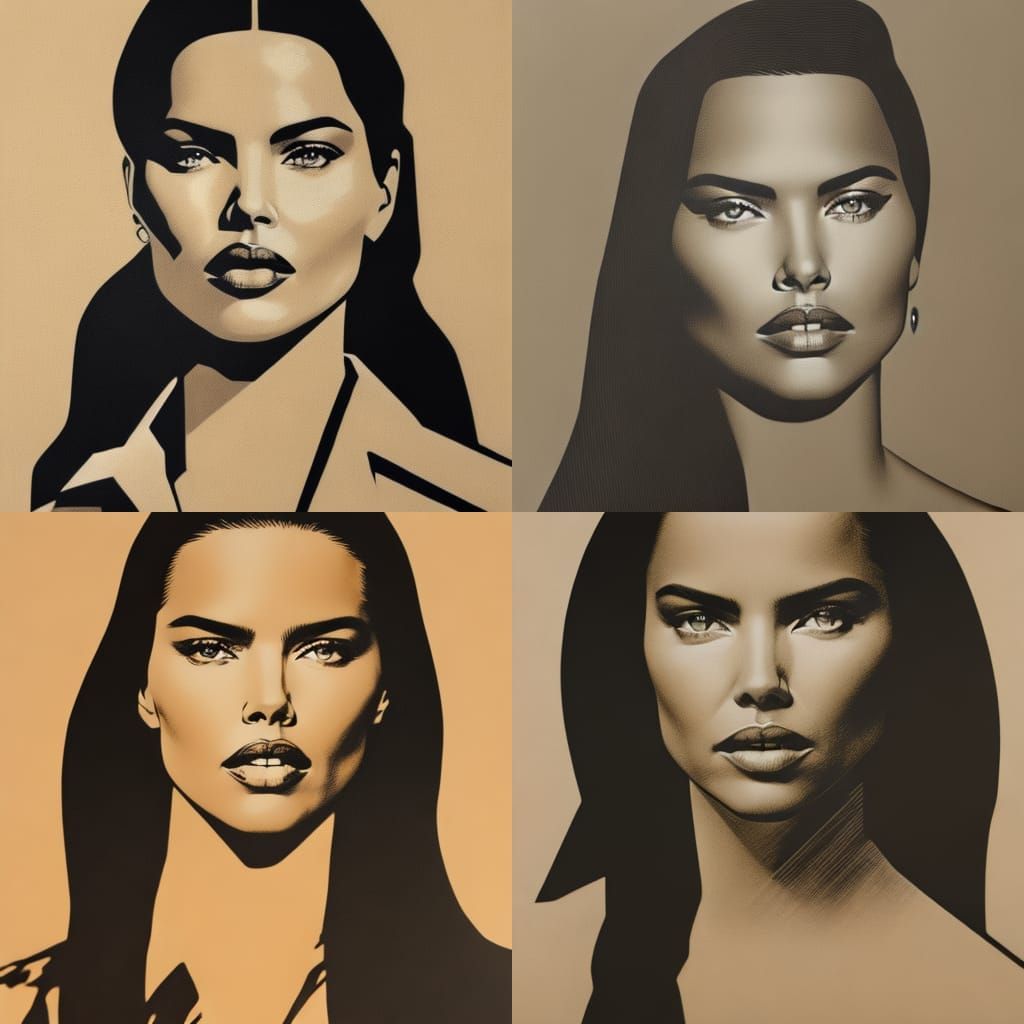 Minimalist Cowgirl: Adriana Lima Portrait