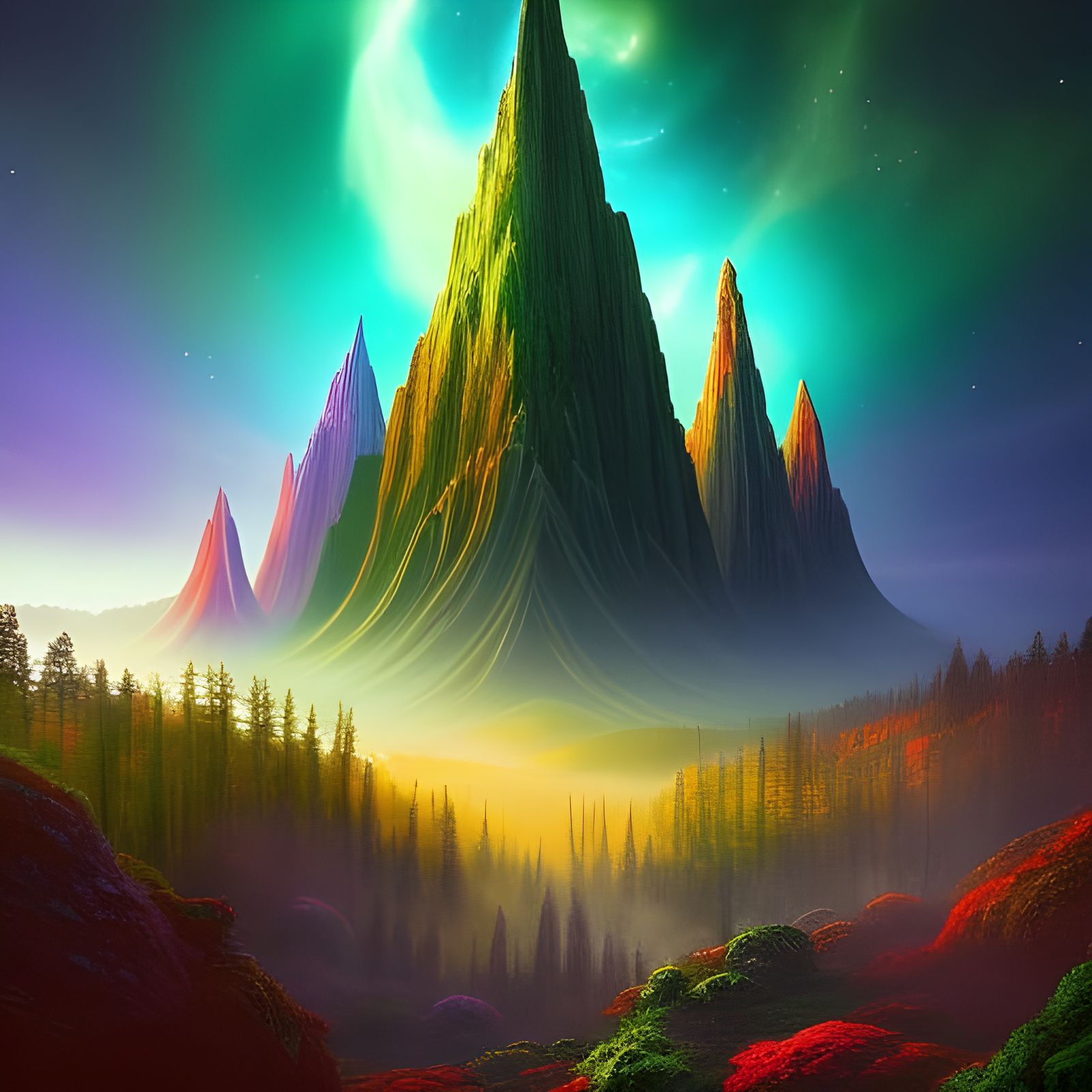 Synthwave Galactic Portal to Tranquil Dimension