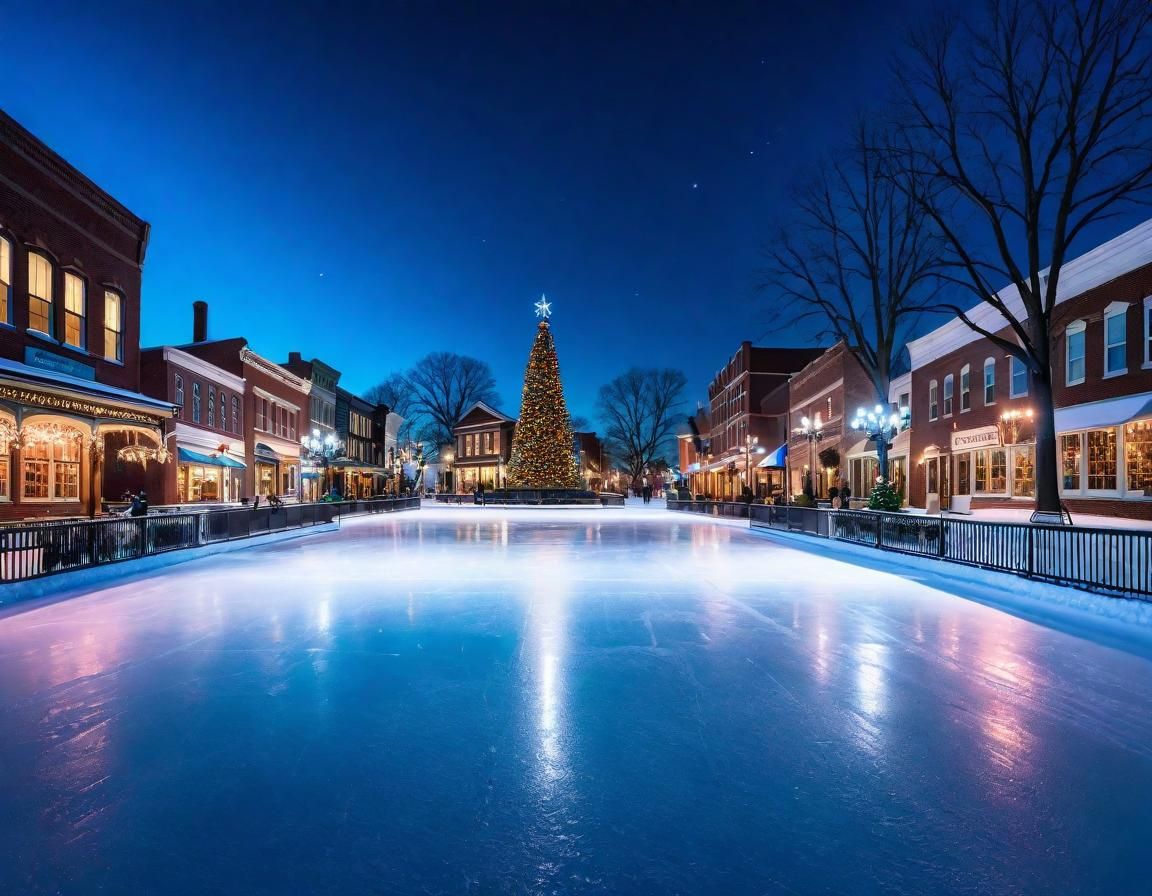 Magical Ice Skating in Ohio Town Square