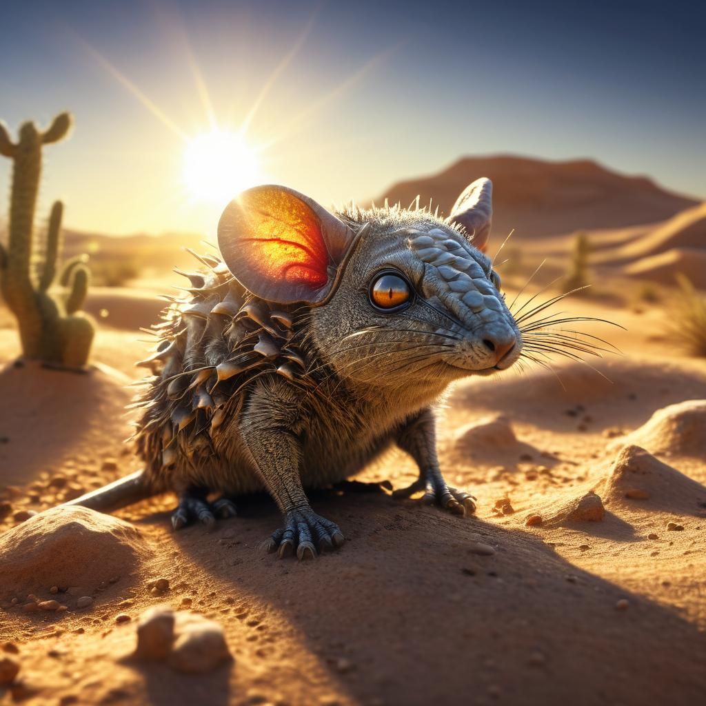 Ummugrunt Awakens in Sahara Desert at Sunset