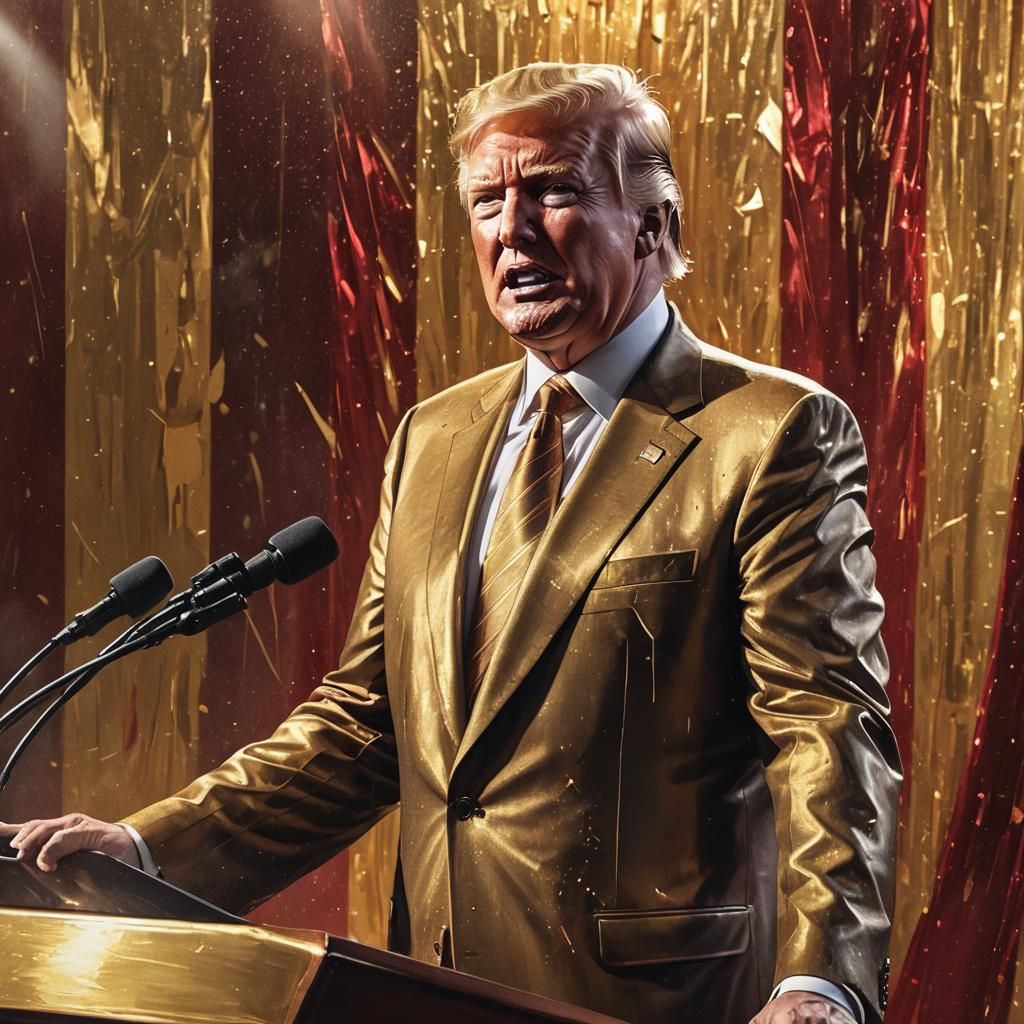 Donald Trump Speaks: Hyperrealistic Concept Art