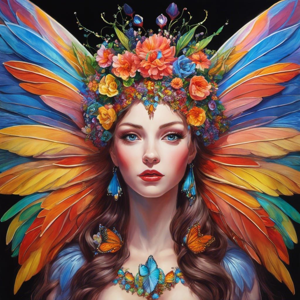 Full Body Portrait of a Fairy Queen