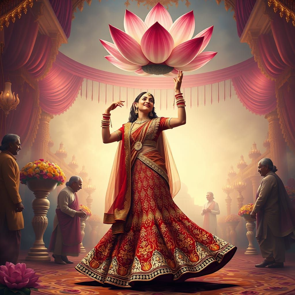 Indian Bride Dancing Solo in Ornate Lehenga