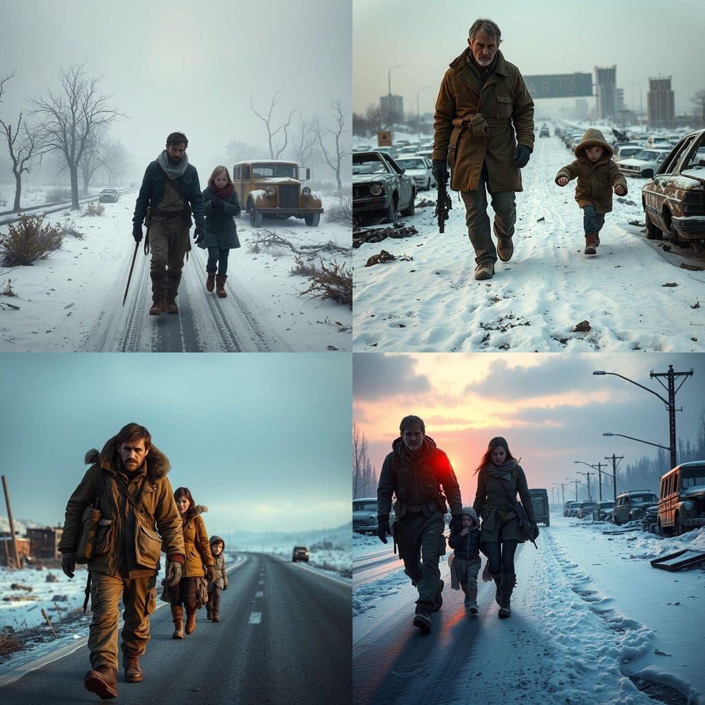 A Family's Desperate Journey Through a Ruined Winter Landsca...