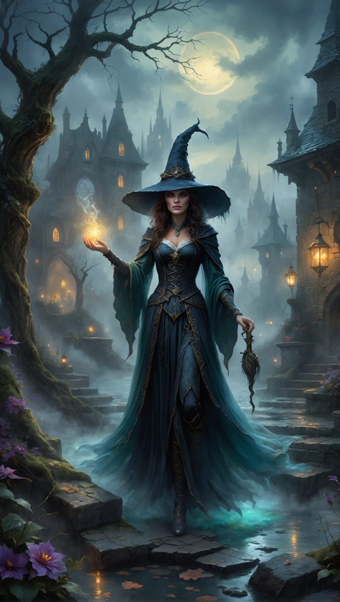 Underworld Witch: Guardian of Shadows in Ethereal Fantasy