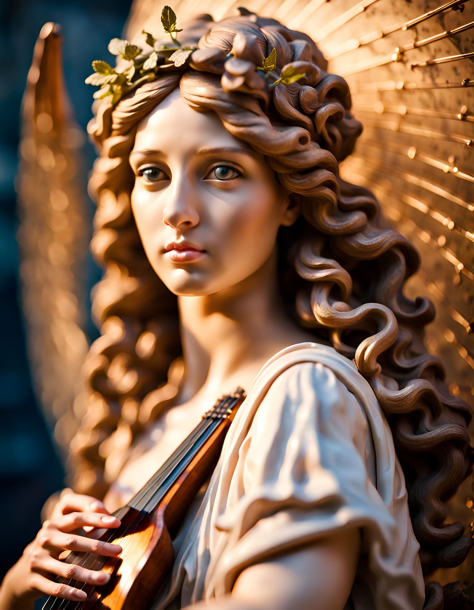 Euterpe: Greek Muse of Music in Renaissance Style