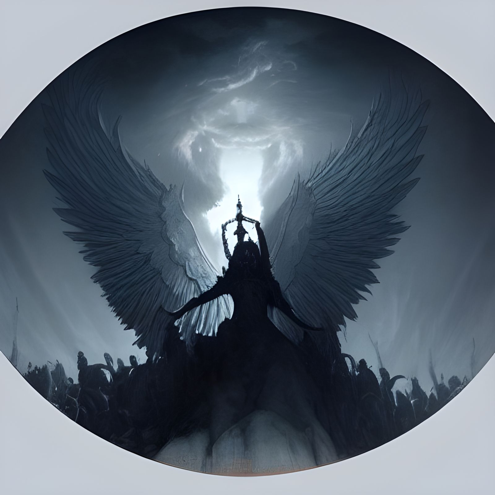 Sinister Crown of Lucifer in Gothic Horror Style