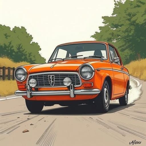 NSU 1200 TT: Tiny Car, Manga Style