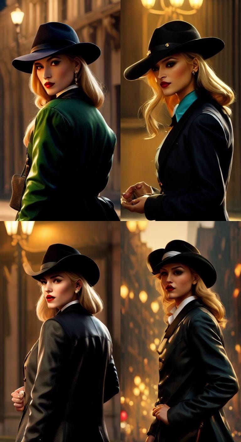 Film Noir: Blonde Femme Fatale in Shadows