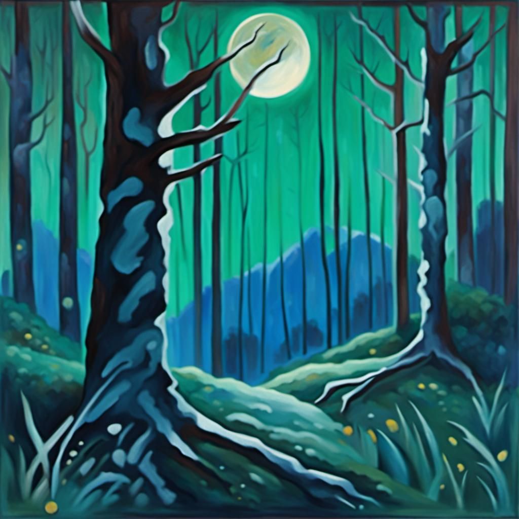 Mystical Forest: Bony Hands in Symbolist Expressionism