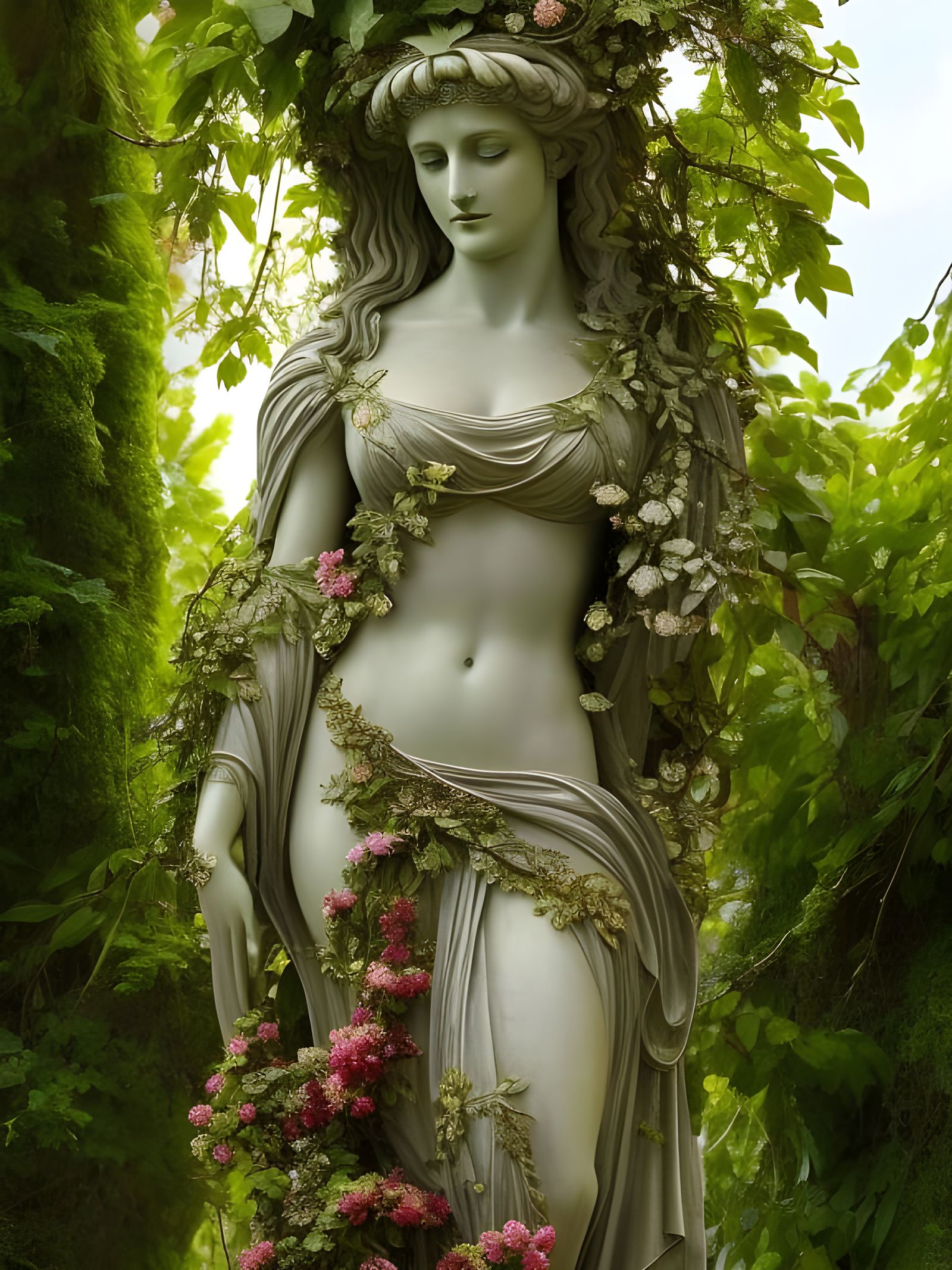 Ancient Grecian Goddess Statue in High Resolution