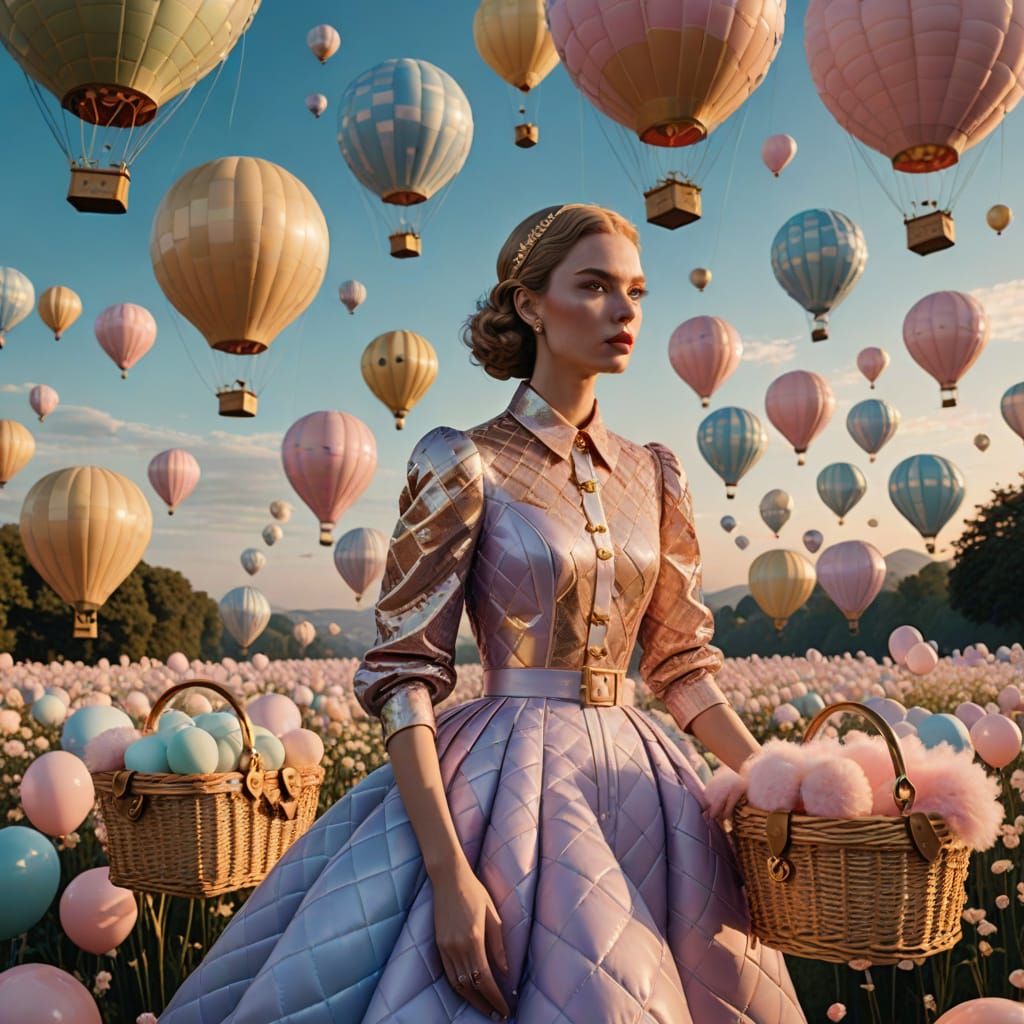 Dreamy Sky: Louis Vuitton Handbag Hot Air Balloons