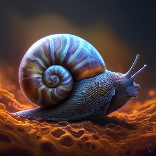 Microchip Snail: Hyperrealistic Concept Art