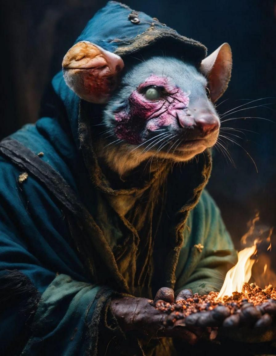 Terracotta Flask with Greek Fire in Gloved Hand