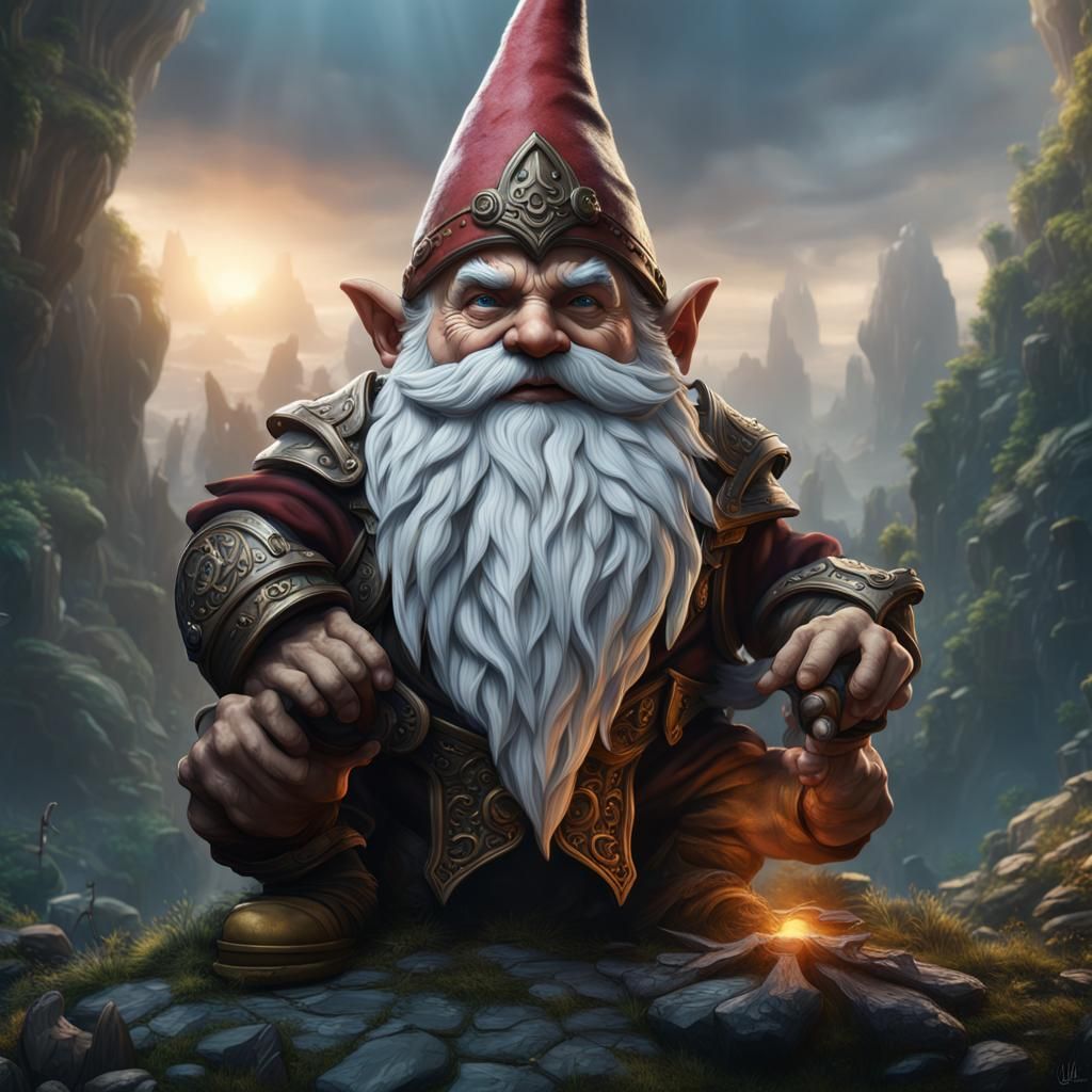 Fantastical Gnome Concept Art in Detailed Matte Painting