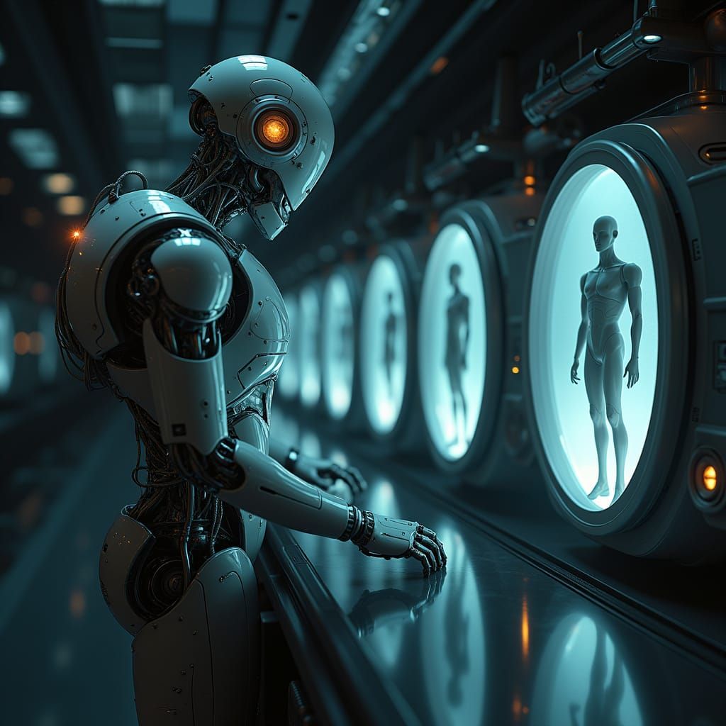 Lonely Robot Tends Stasis Pods in 2599 Spaceship