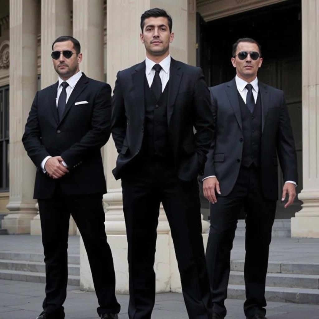 Suspicious Men in Black Suits