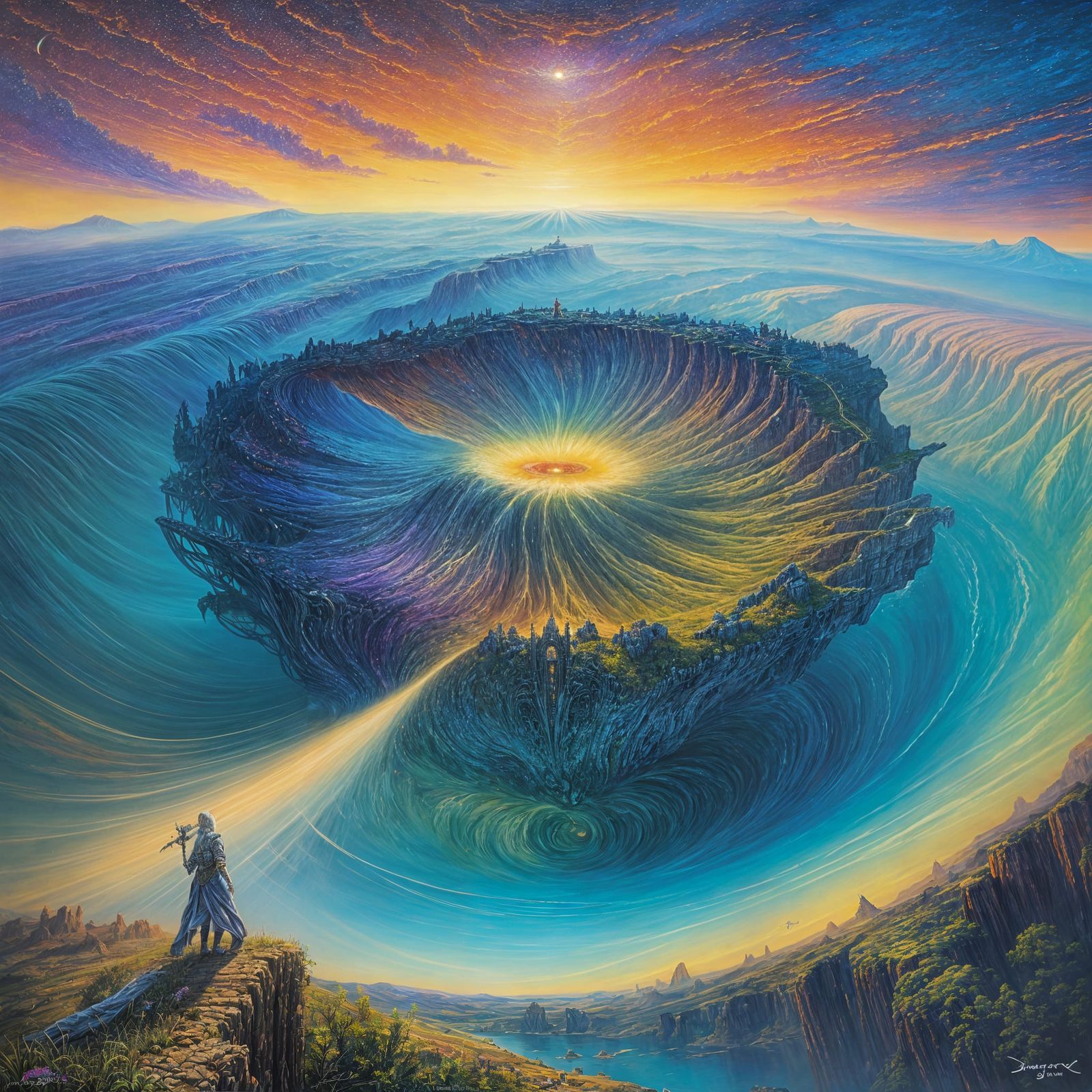 Surreal DMT Rift Oil Painting