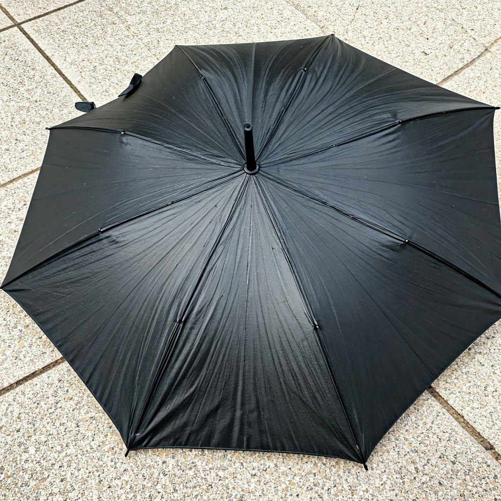 A Weathered Umbrella in Disrepair