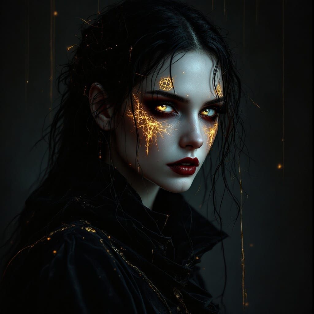 Ethereal Gothic Queen in Dark Fantasy Art